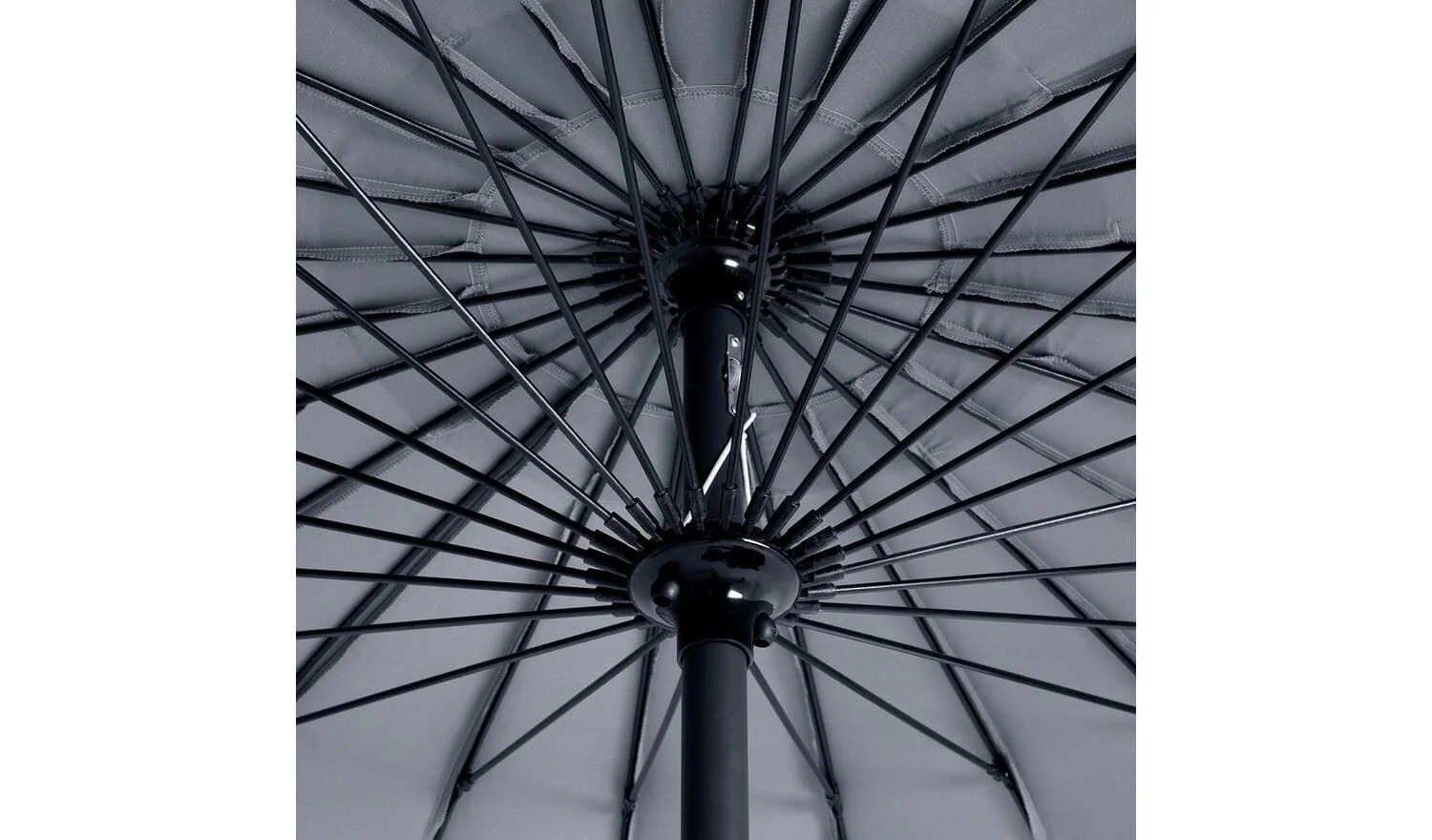 Shanghai 2.7m Garden Parasol - Grey - Image 5