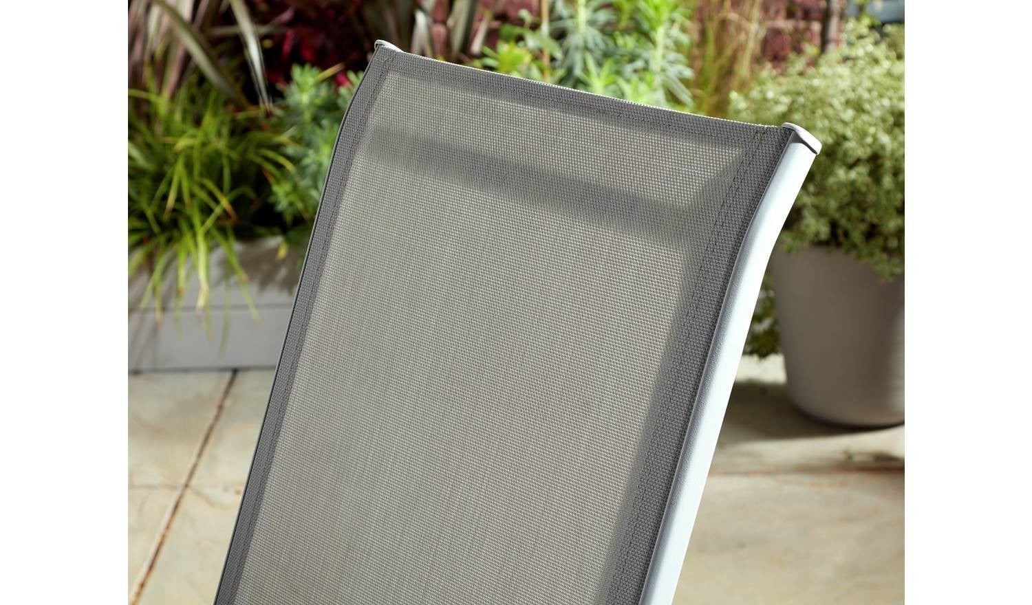 Sicily 4 Seater Metal Patio Set Grey Outdoor Garden Furniture Dining - Image 8