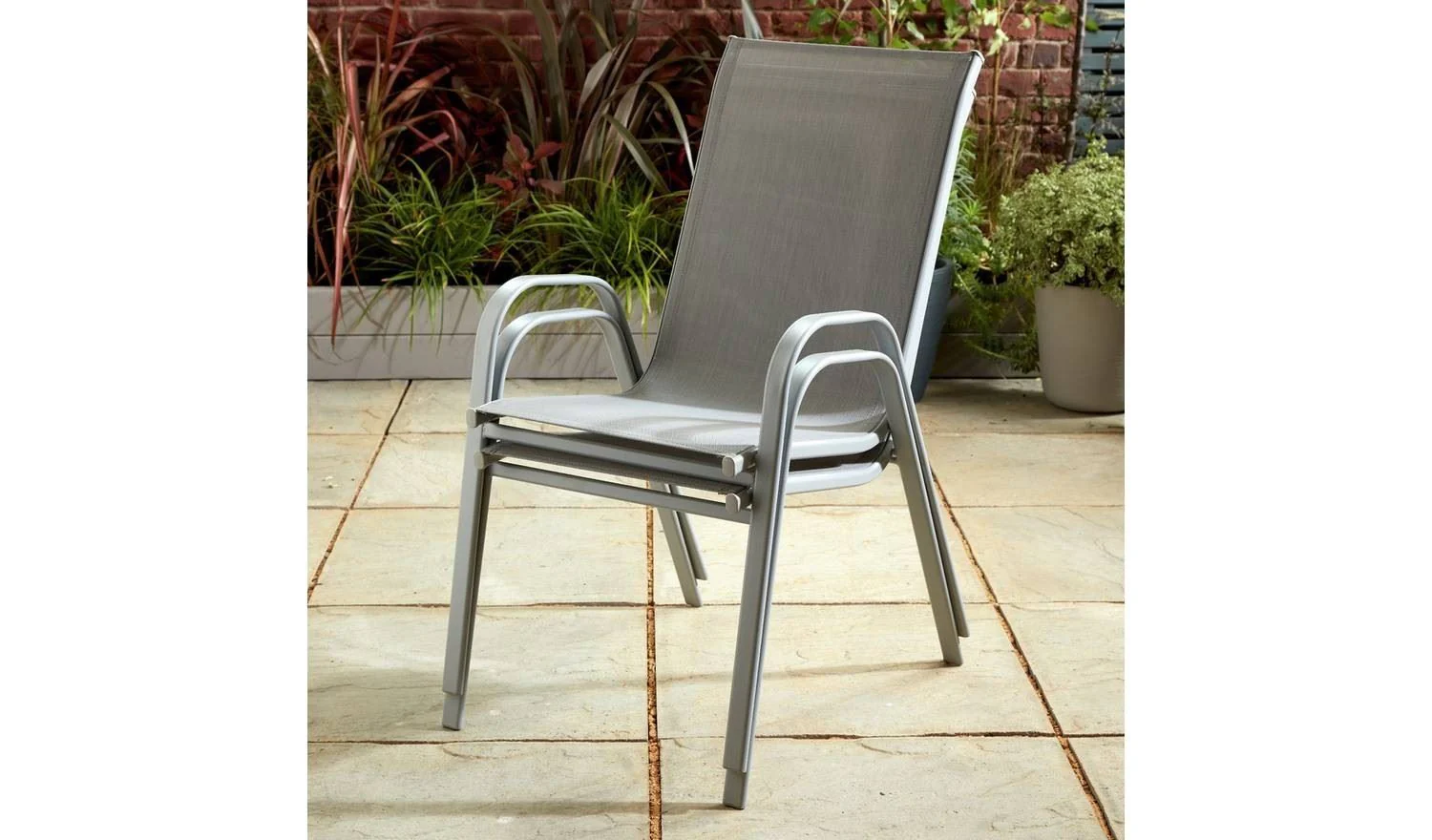 Sicily 4 Seater Metal Patio Set Grey Outdoor Garden Furniture Dining - Image 9