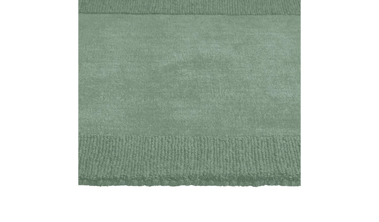 Simple Border Green Wool Cut Pile Runner 66x200cm Hallway Carpet - Image 3