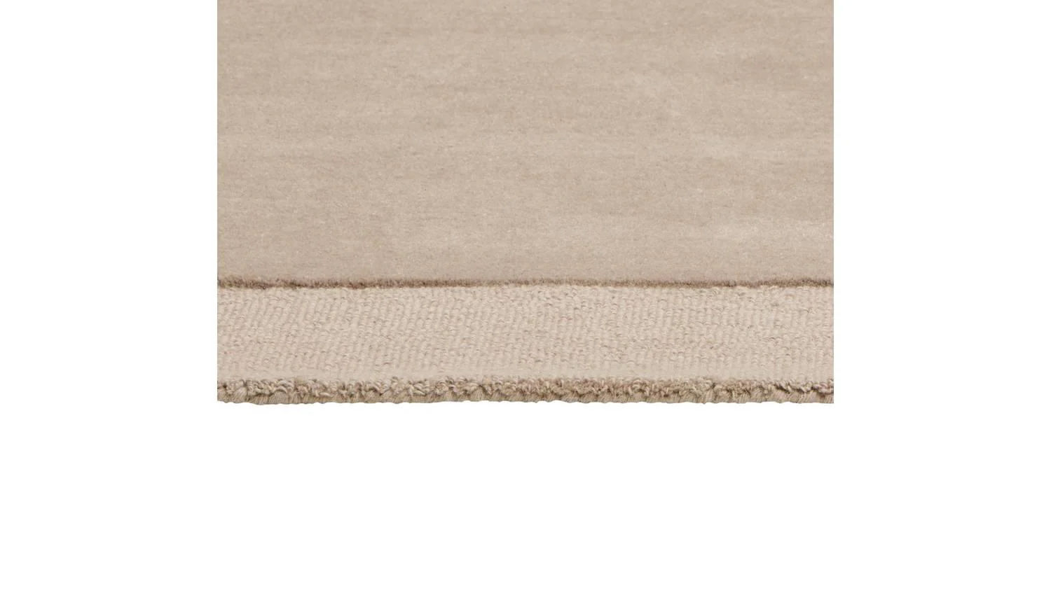 Simple Border Taupe Wool Cut Pile Rug 120x170cm Traditional Home Decor - Image 3