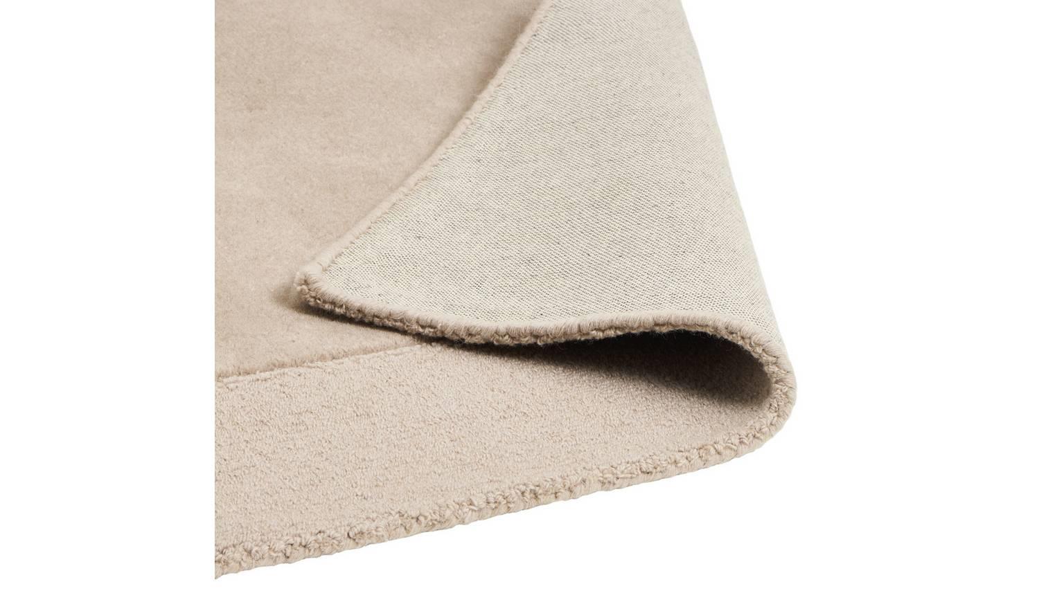 Simple Border Taupe Wool Cut Pile Rug 120x170cm Traditional Home Decor - Image 4