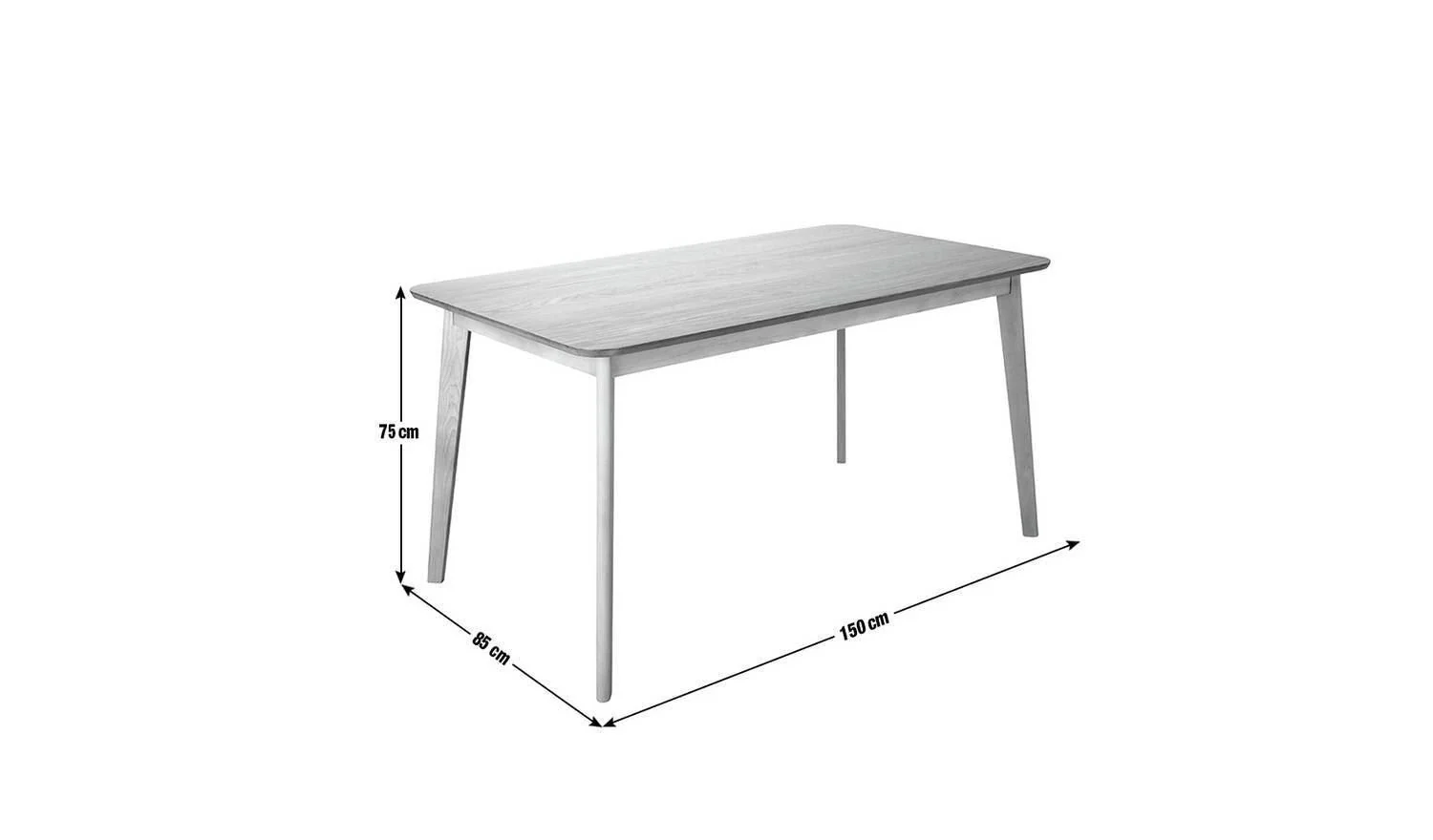 Skandi Oak Veneer 6 Seater Dining Table Modern and Elegant Dining Room Decor - Image 7