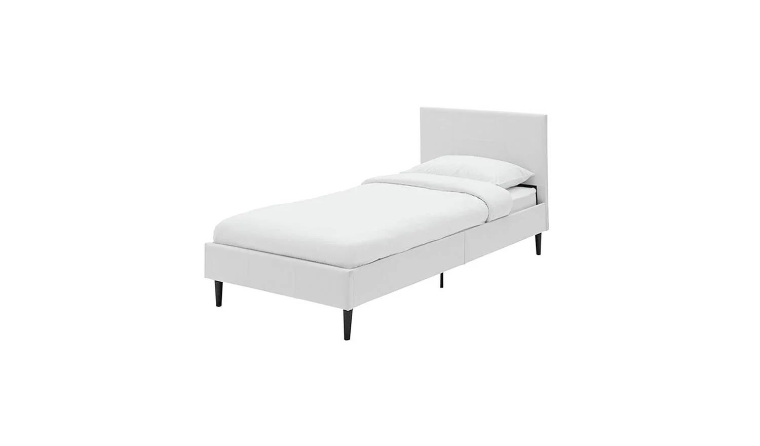 Skylar Single Bed Frame White Modern Minimalist Bedroom Furniture