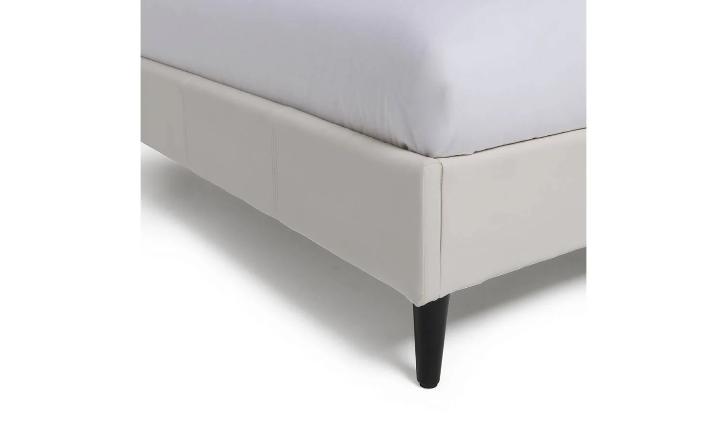 Skylar Single Bed Frame White Modern Minimalist Bedroom Furniture - Image 4