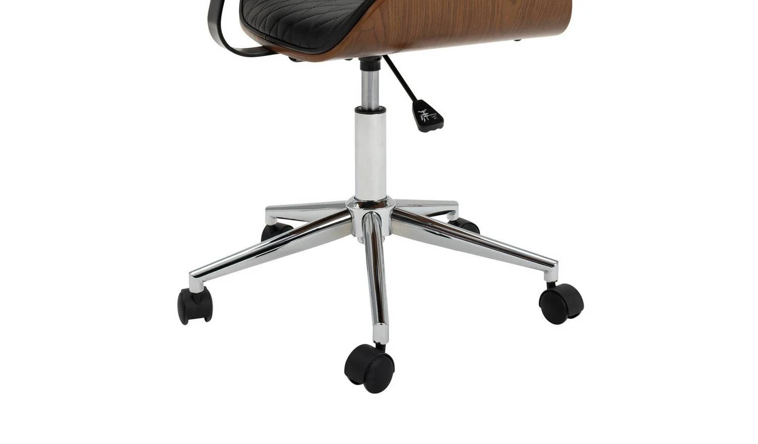 Sorel Faux Leather Office Chair Black & Brown Modern Home Office - Image 6