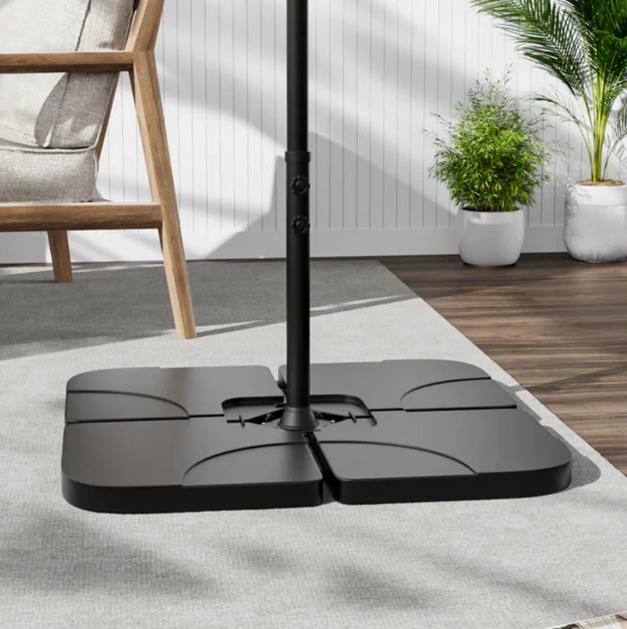 Square Plastic Garden Parasol Base Stand Heavy Duty Outdoor - Image 3