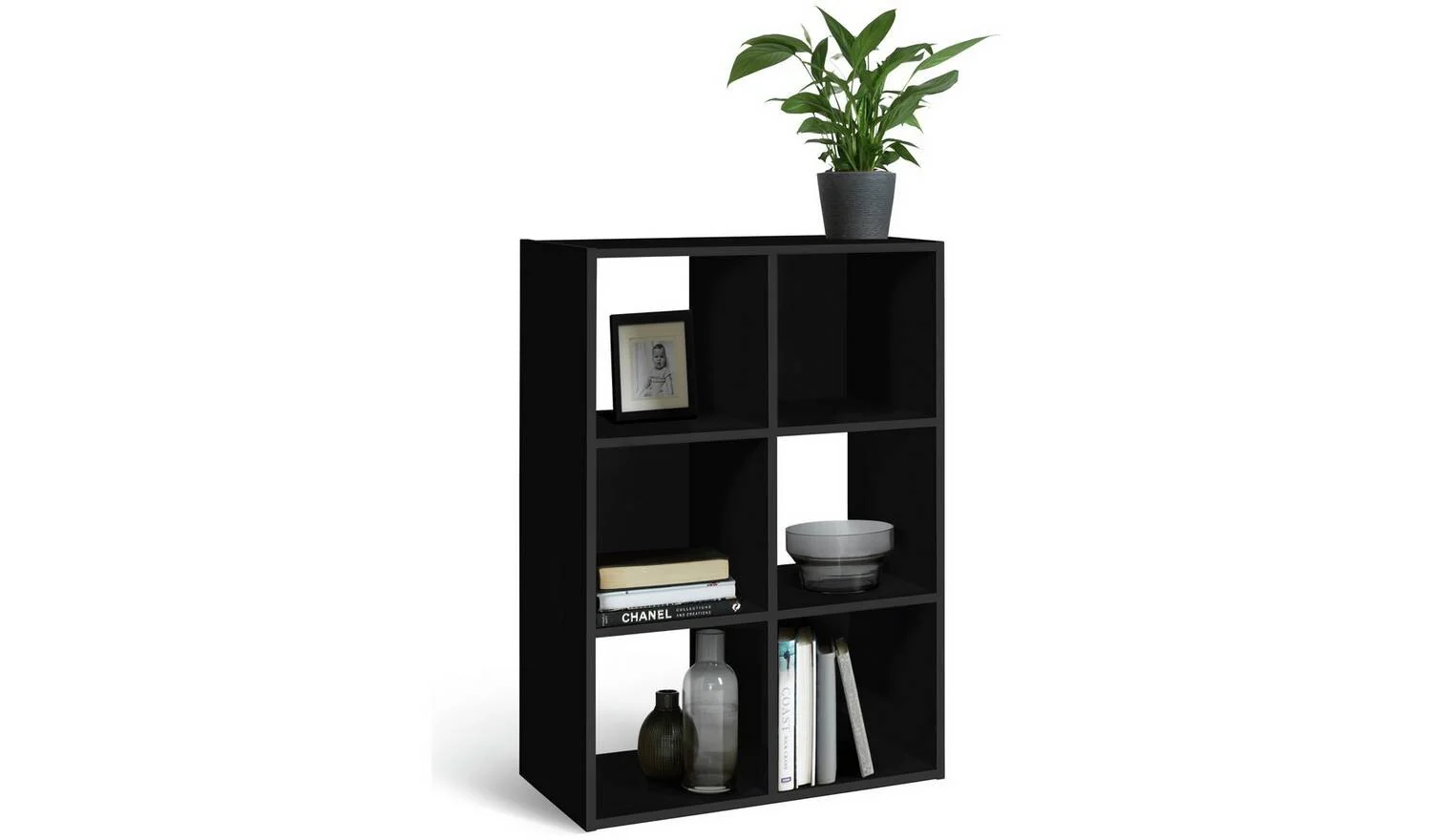 Squares 6 Cube Storage Unit Black Easy Assembly Durable Design - Image 10