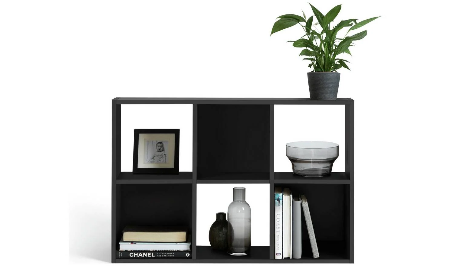 Squares 6 Cube Storage Unit Black Easy Assembly Durable Design - Image 5