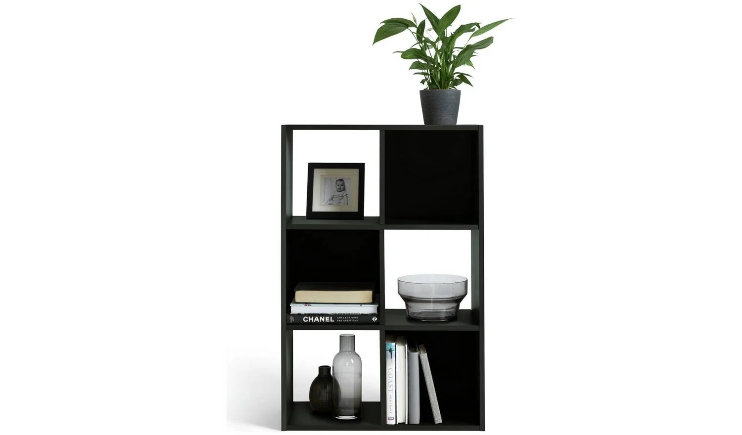 Squares 6 Cube Storage Unit Black Easy Assembly Durable Design - Image 8