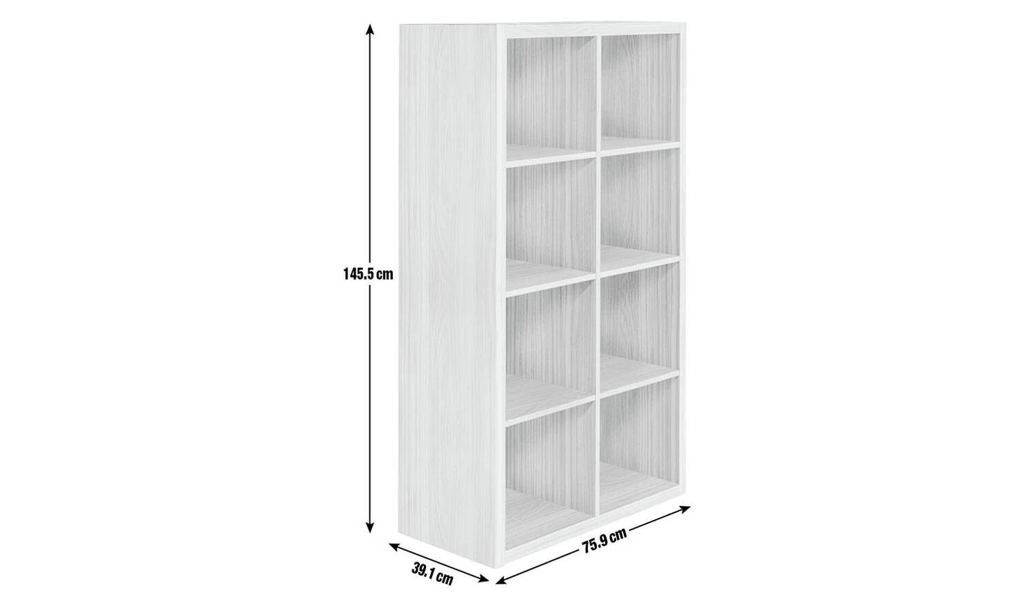 Squares Plus 8 Cube Storage Unit Black Modular Organiser Shelf Furniture - Image 4