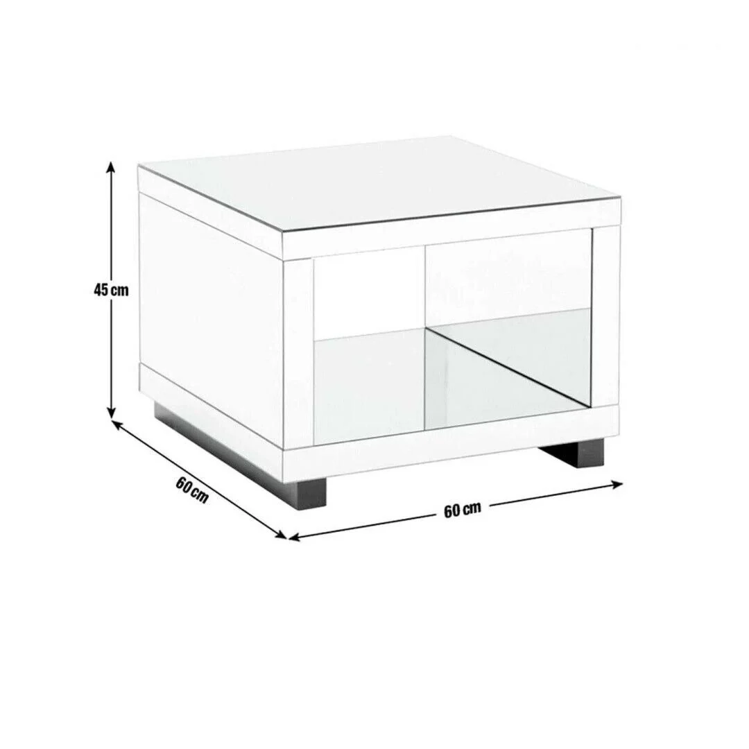 Sylvie Mirrored Coffee Table Modern and Elegant Living Room Accent Furniture - Image 3