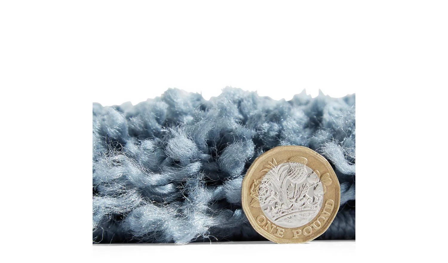 Think Rugs Boho Blue Shaggy Rug 120x170cm Soft Living Room Bedroom Floor - Image 6