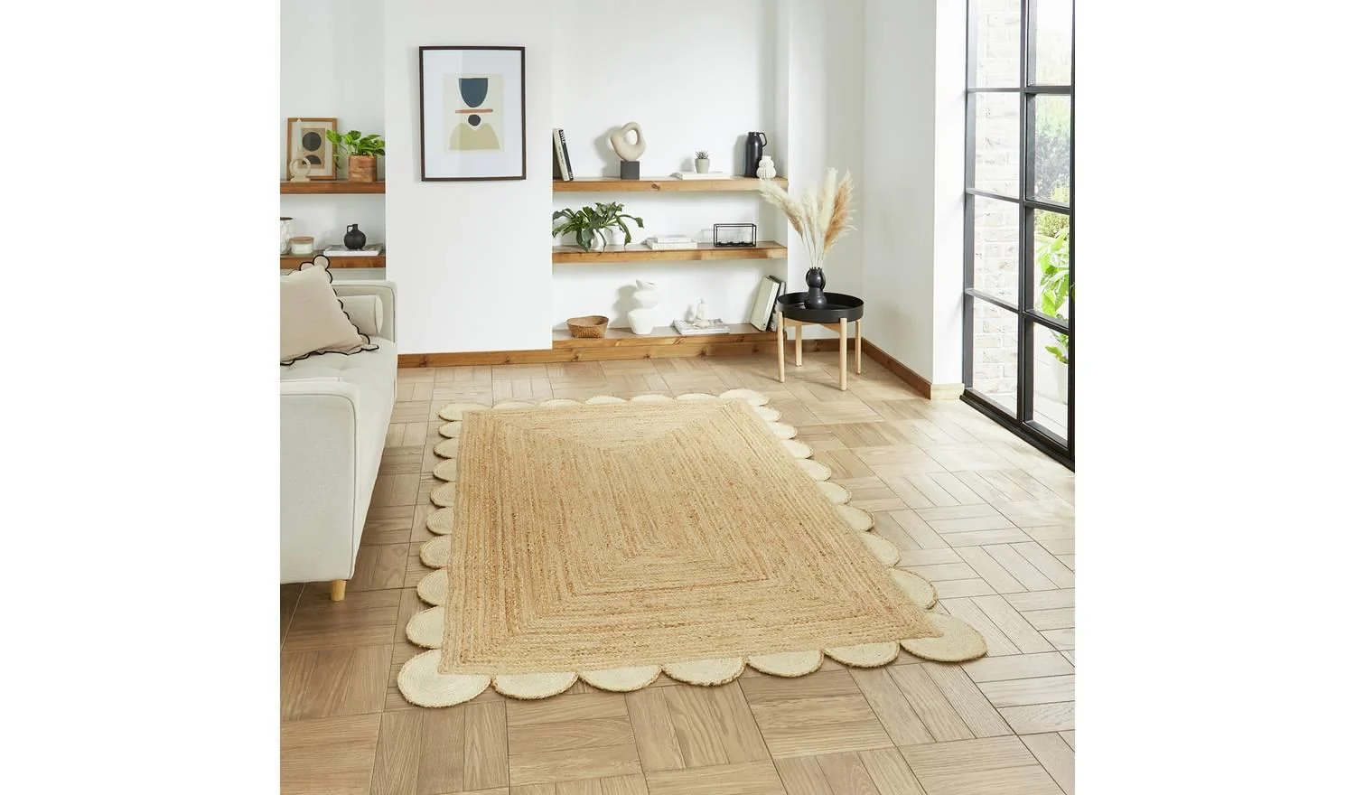 Think Rugs Savannah Natural Jute Flatweave Rug 160x230cm Home Decor