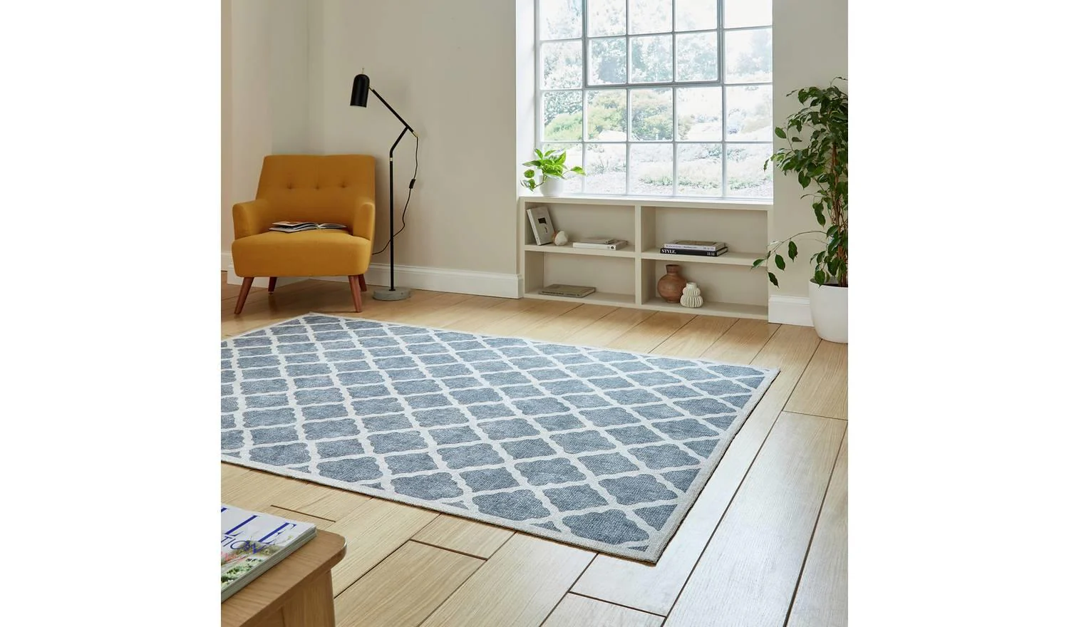 Think Rugs Washable Coral Grey Flatweave Rug 122x170cm Modern Home Decor - Image 3