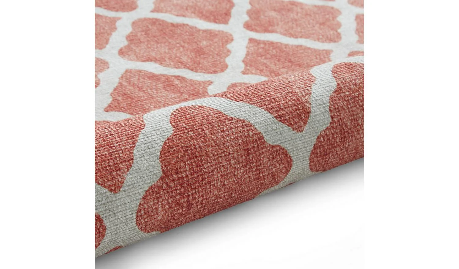 Think Rugs Washable Coral Orange Flatweave Rug 122x170cm Living Room Floor - Image 7