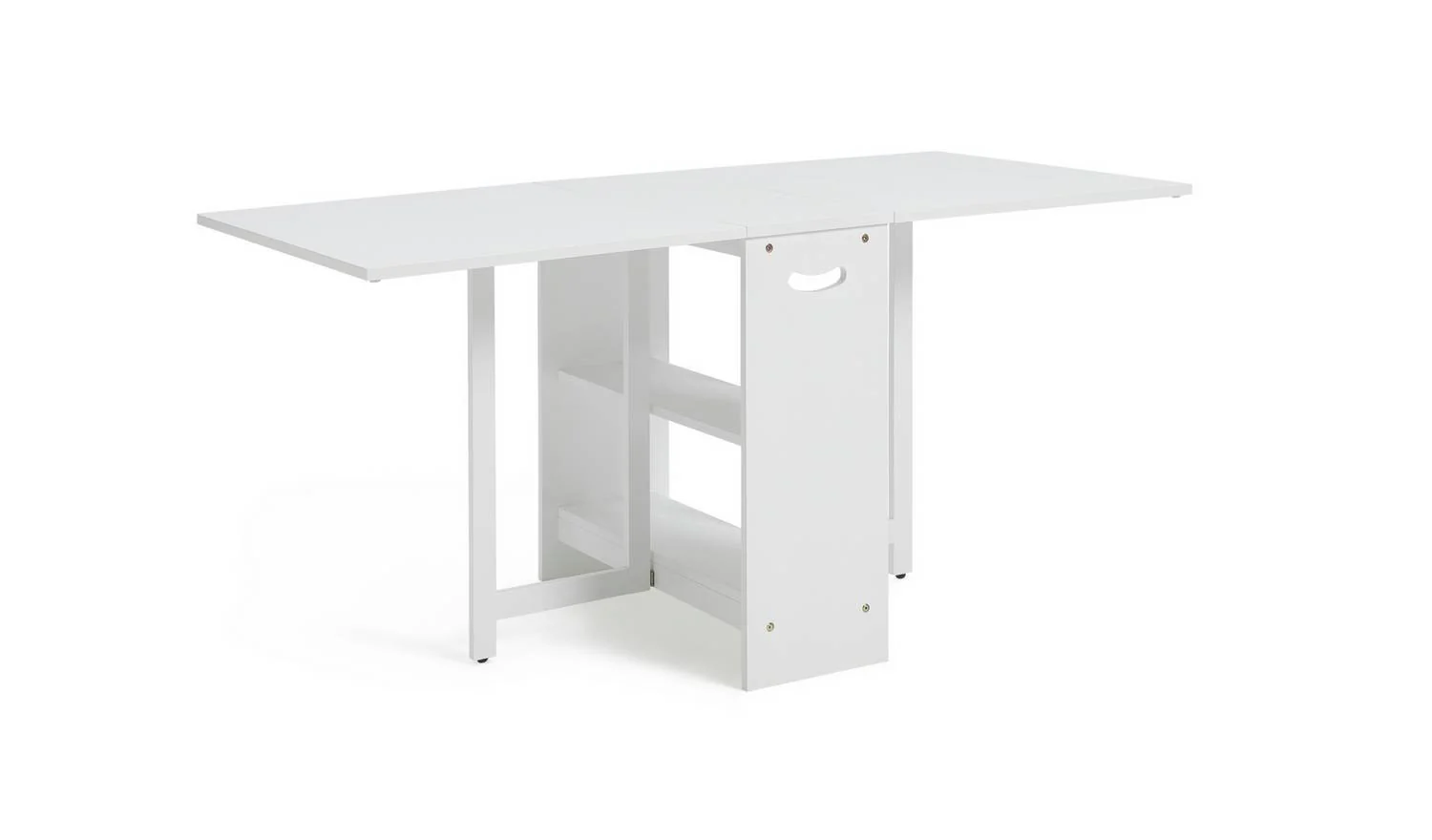 Toby Folding 4 - 6 Seater Dining Table White Compact Extending Design