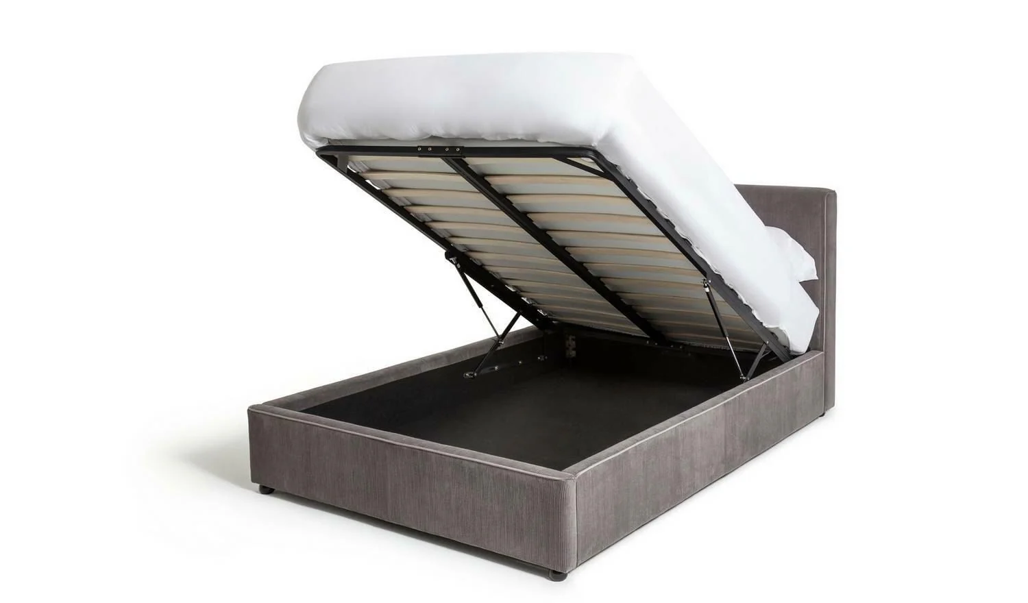Tristan Kingsize Ottoman Bed Frame Grey with Lift-Up Storage for Modern Bedrooms - Image 3