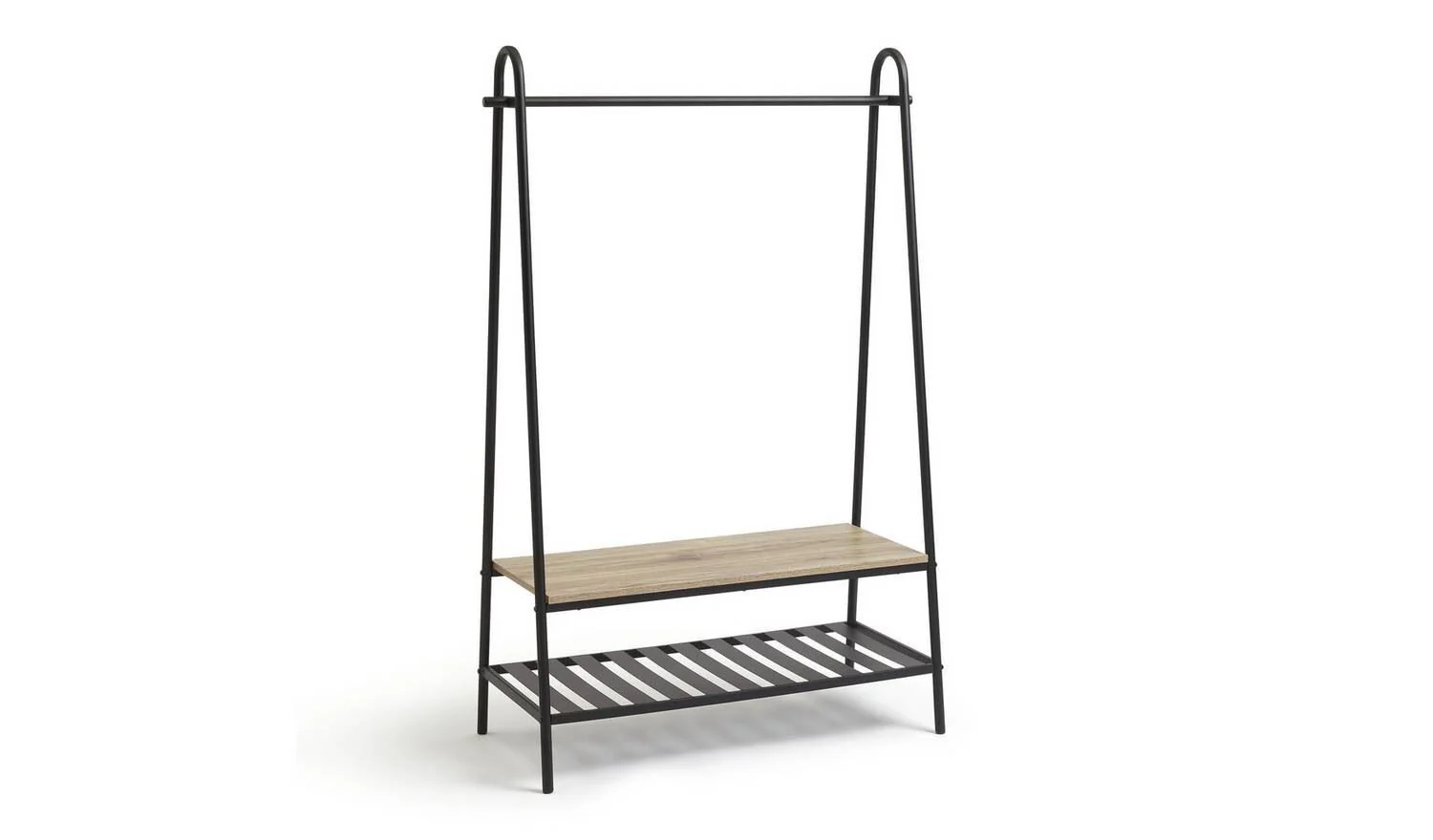Turner Clothes Rail with Shoe Rack - Black