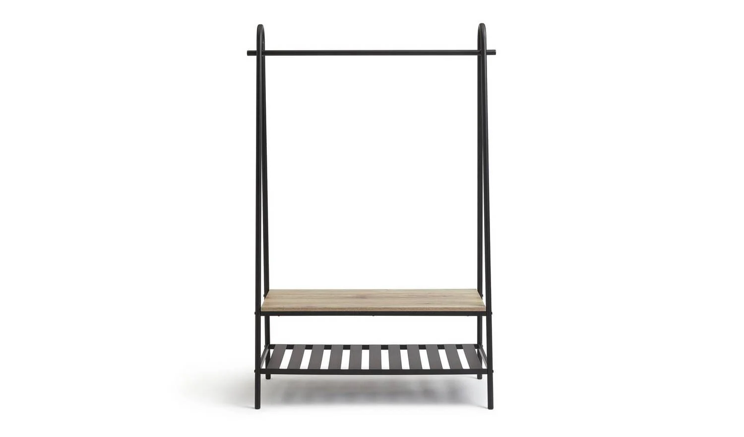 Turner Clothes Rail with Shoe Rack - Black - Image 4