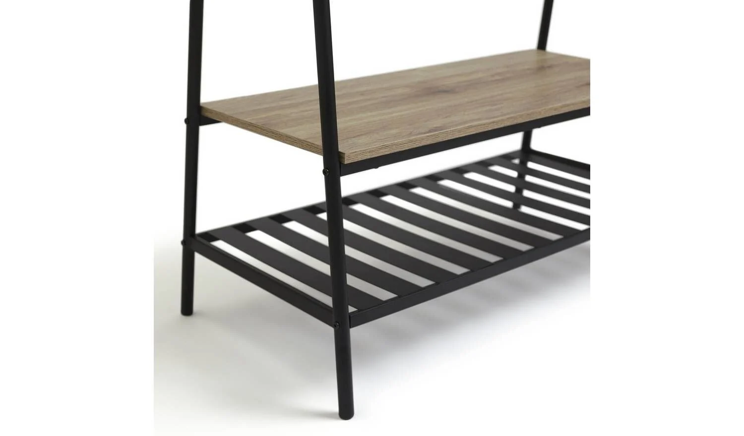 Turner Clothes Rail with Shoe Rack - Black - Image 7