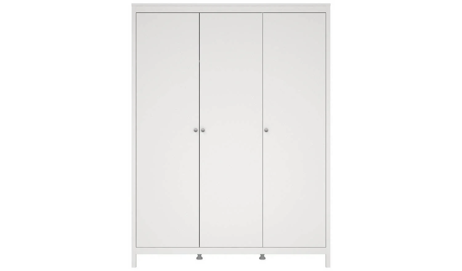 Tvilum Madrid 3 Door Wardrobe White Storage Organiser Bedroom Furniture - Image 6