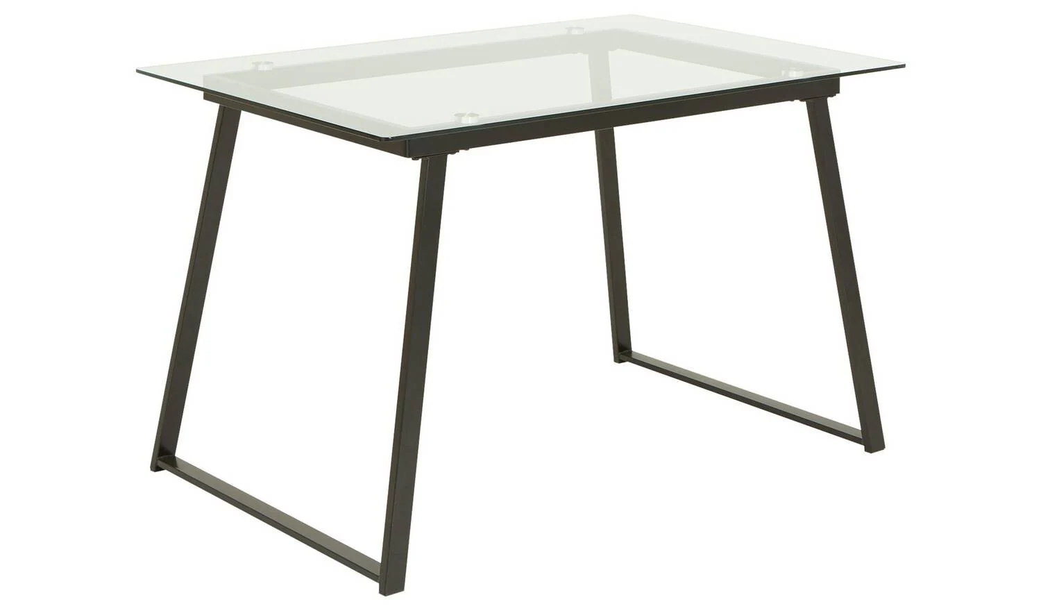 Tyrus Glass Dining Table & 4 Natural Chairs Modern Kitchen Furniture Set - Image 5