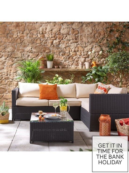 Vancouver 3-Piece Corner Rattan Set Modern and Comfortable Outdoor Furniture