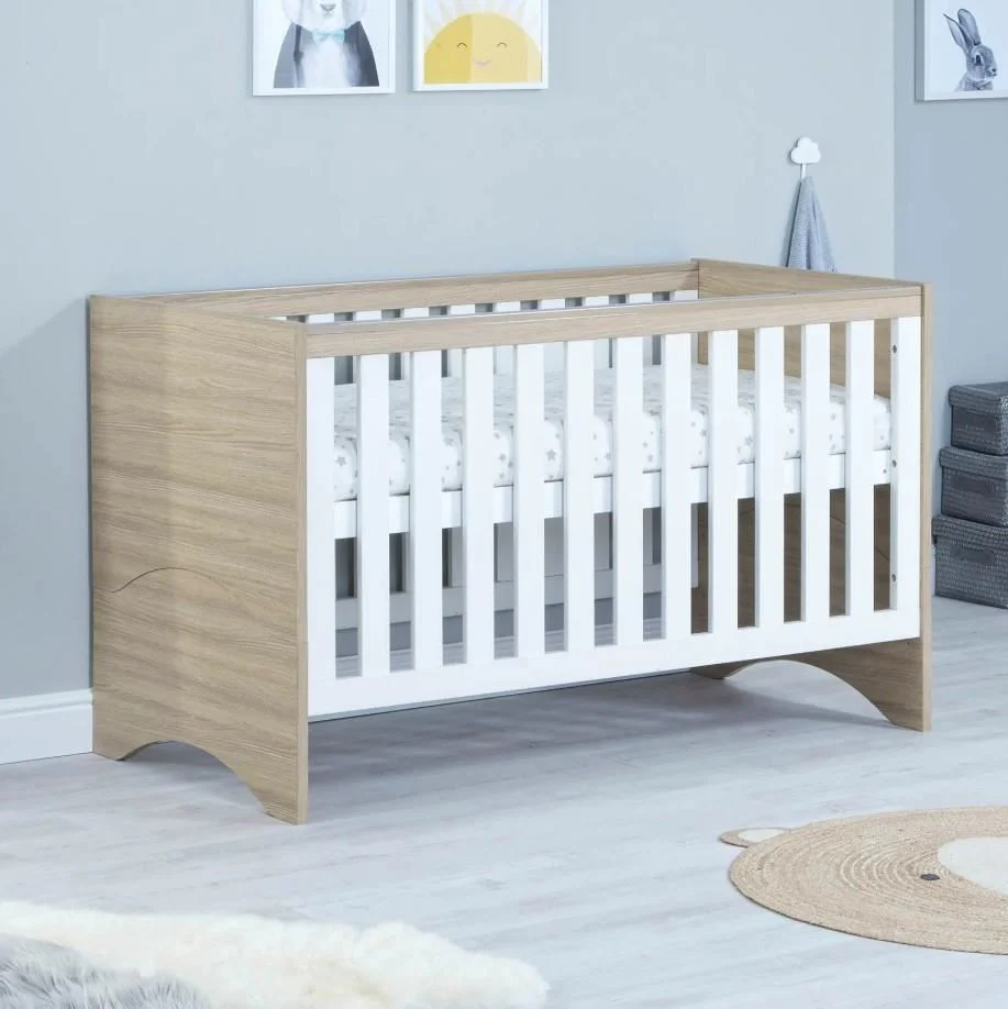 Veni Cot Bed White Oak For Newborn To Toddler Easy Assembly UK - Image 4