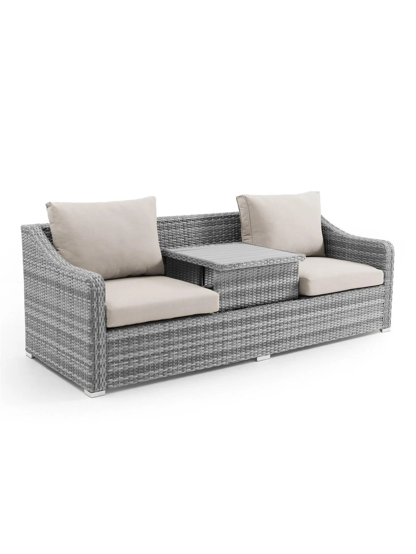 Verdura Multi-Position Duo Sofa Set Grey Outdoor Patio Lounge Furniture - Image 4