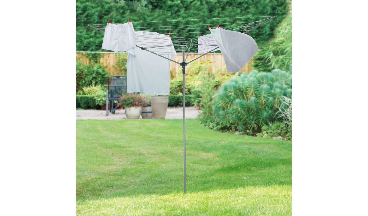 Vileda 30m 3 Arm Rotary Outdoor Washing Line - Image 4