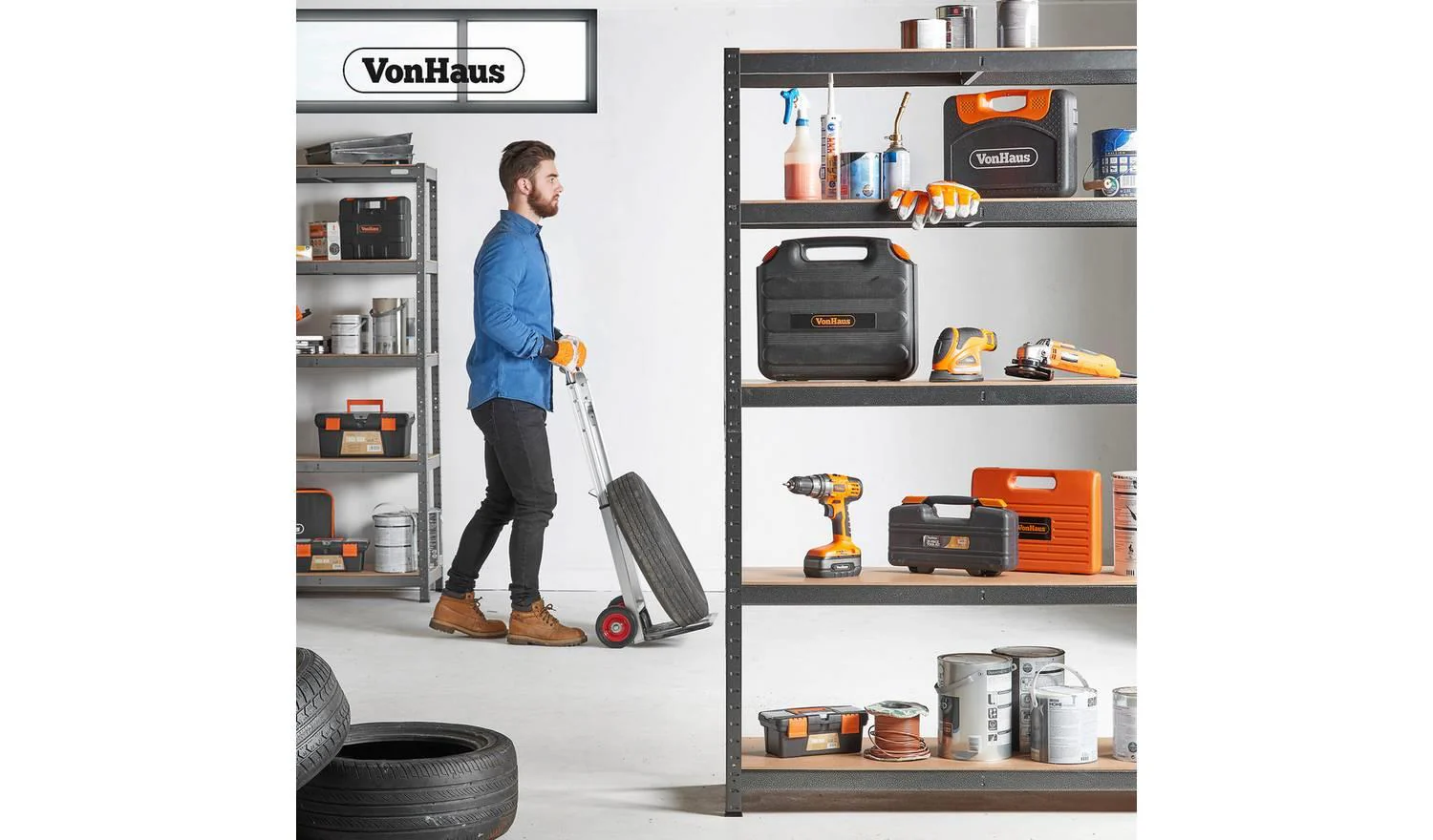 VonHaus 5 Tier Extra Wide Racking Shelving Unit - Image 4