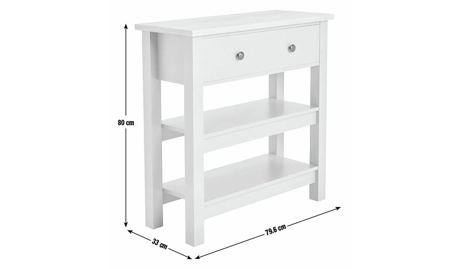 Winchester 1 Drawer Console Table Cream Hallway Entryway Furniture Storage - Image 2