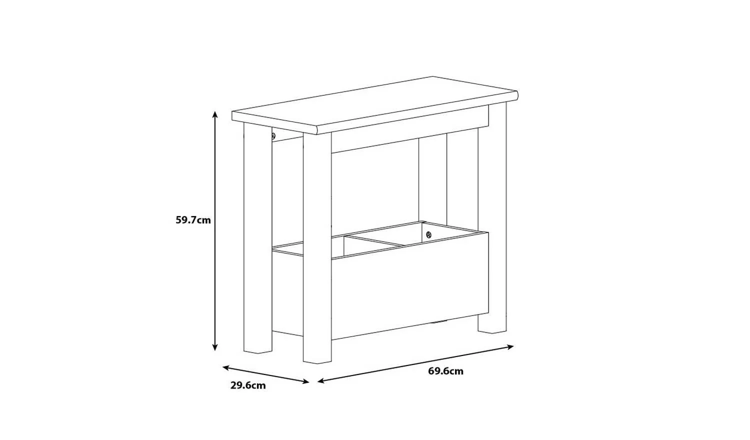 Winchester Side Table Natural French Style Living Room Furniture - Image 8