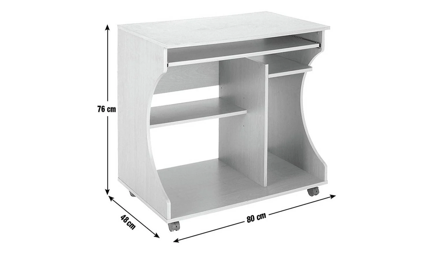 Workstation Office Desk Beech Effect For Computer Laptop Study - Image 2